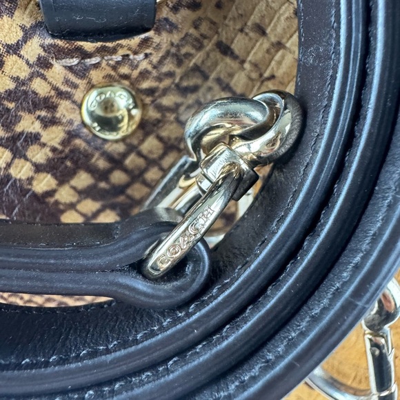 Coach Brown and Black Snake Print Handbag - Picture 9 of 17